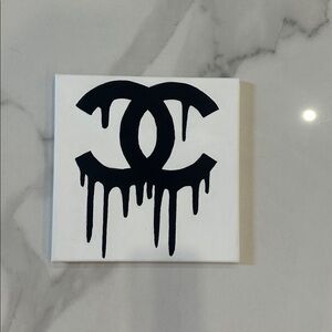 Black Drip Logo Canvas